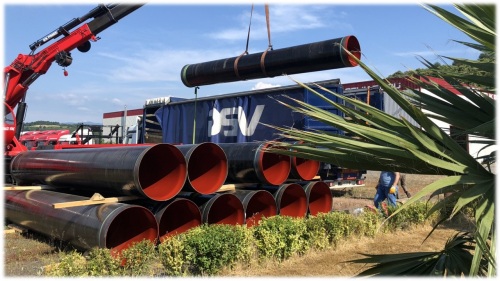 BCS Spiral Welded Pipe Shipment Container